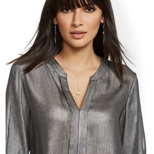 NY&C Shimmer-Finish SoHo Soft Shirt